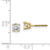 14ky .10ct. VS2/SI1 G-I Diamond Stud Thread on/off Post Earrings ST4