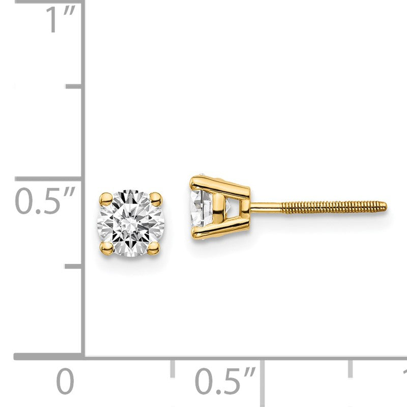 14ky .10ct. VS2/SI1 G-I Diamond Stud Thread on/off Post Earrings ST4
