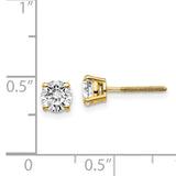 14ky .10ct. VS2/SI1 G-I Diamond Stud Thread on/off Post Earrings ST4
