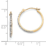 14k Diamond Fascination Diamond Dust/Accent 2x20mm Round Hoop Earrings DF242