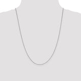 14K White Gold 14 inch .7mm Box with Lobster Clasp Chain WLB050L
