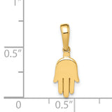 14K Small Solid Hamsa Pendant C4468