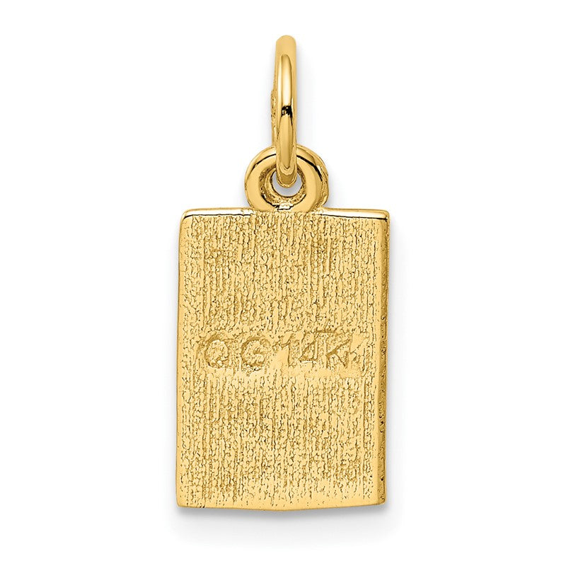 14k Enameled Ace of Spades Card Charm K1874