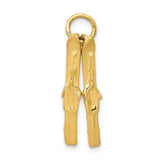 14K 3-D Pair Of Skis Charm A1224