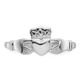 14k White Gold Ladies Claddagh Ring D3106