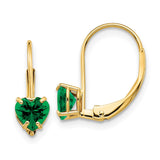 14k 5mm Heart Mount St. Helens Leverback Earrings XLB120MS