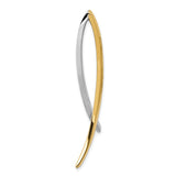 14k Two-Tone Slide Fits up to 10mm Regular/Fancy/Reversible Omega SL535