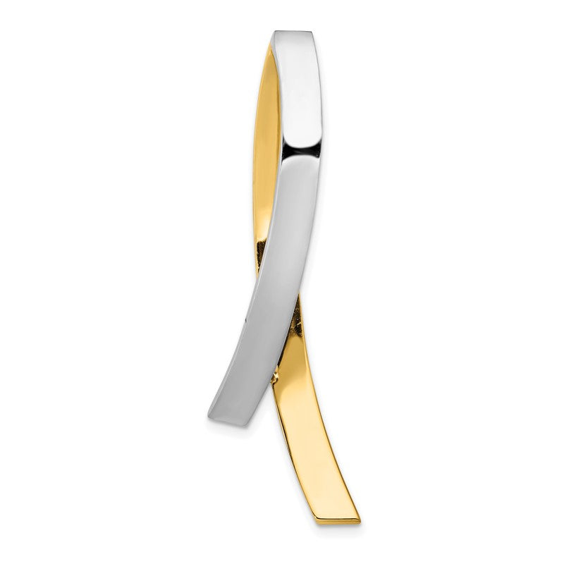 14k Two-Tone Slide Fits up to 10mm Regular/Fancy/Reversible Omega SL535