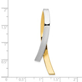 14k Two-Tone Slide Fits up to 10mm Regular/Fancy/Reversible Omega SL535