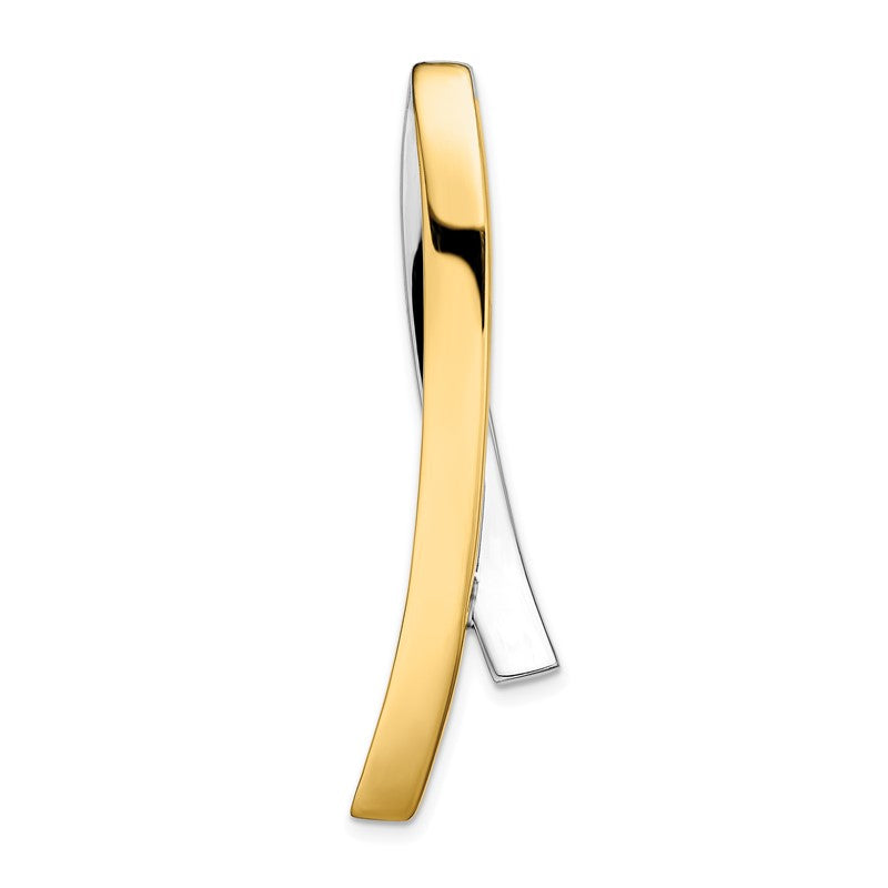 14k Two-Tone Slide Fits up to 10mm Regular/Fancy/Reversible Omega SL535