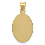 14K Polished Diamond-cut Semi-solid Our Lady Of Guadalupe Oval Pendant K5633