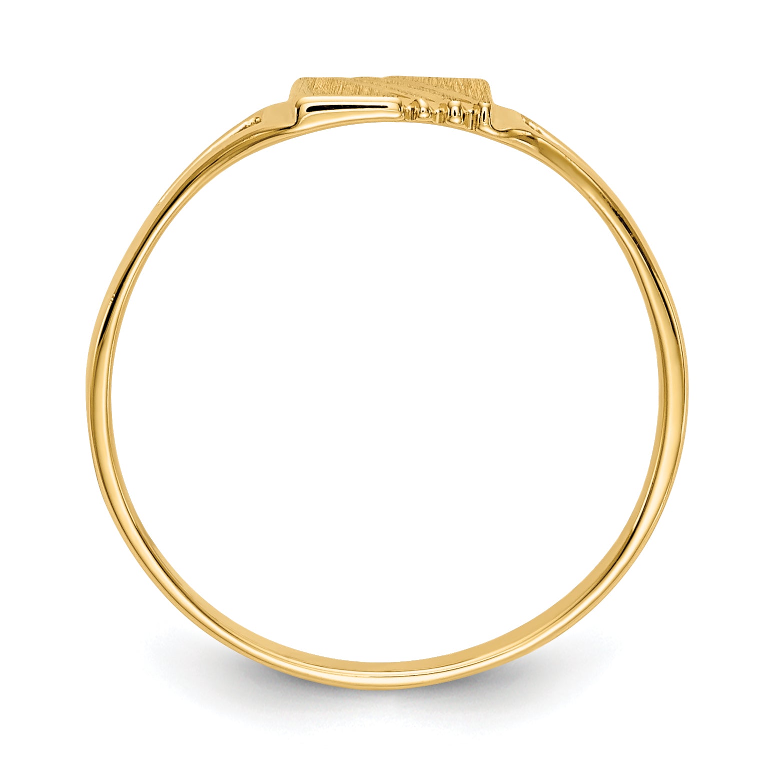 14k Childs Polished & Satin Ring R207