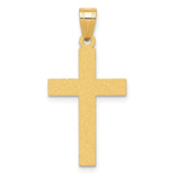 14k Sandblasted Cross Pendant XR101
