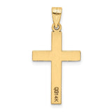 14k Sandblasted Cross Pendant XR101