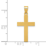 14k Sandblasted Cross Pendant XR101