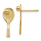 14k Tennis Racquet with Ball Post Earrings TC615
