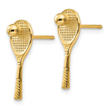 14k Tennis Racquet with Ball Post Earrings TC615
