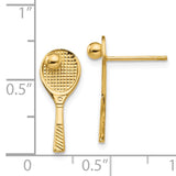 14k Tennis Racquet with Ball Post Earrings TC615