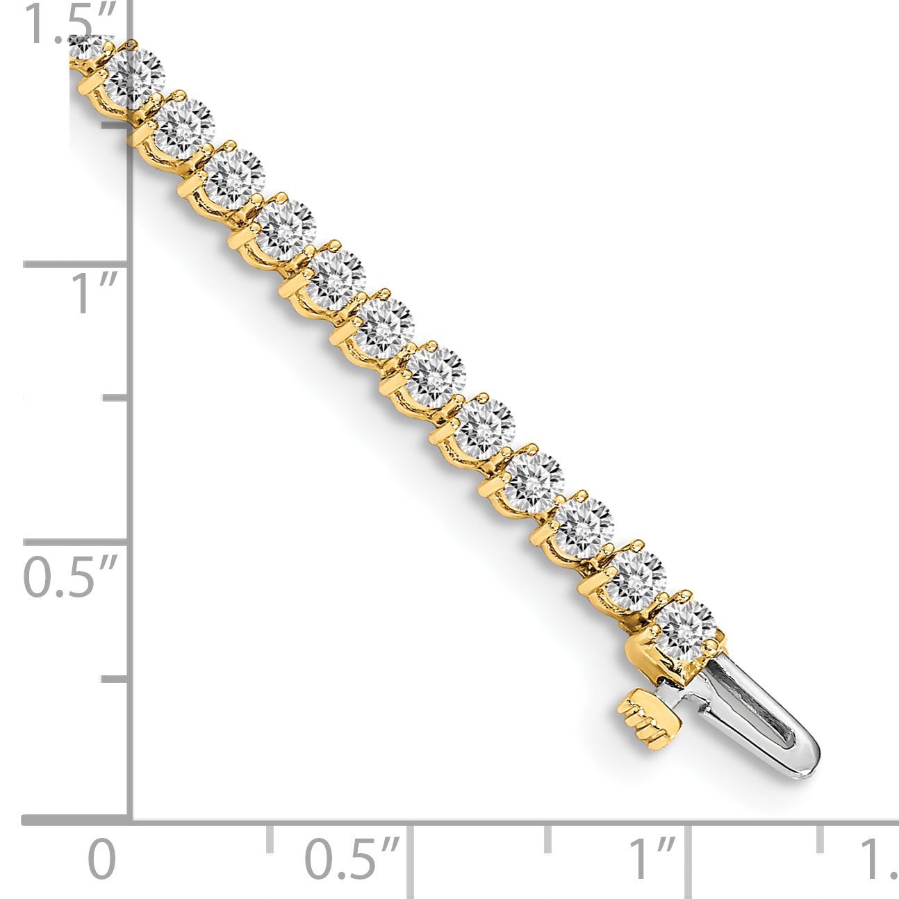 14k Complete 2.4 carat Round AA Diamond 3-prong 7 inch Tennis Bracelet X2837AA