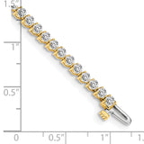 14k Complete 2.4 carat Round AA Diamond 3-prong 7 inch Tennis Bracelet X2837AA