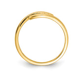 14k Emerald and Diamond 3-stone Bypass Ring RM5742