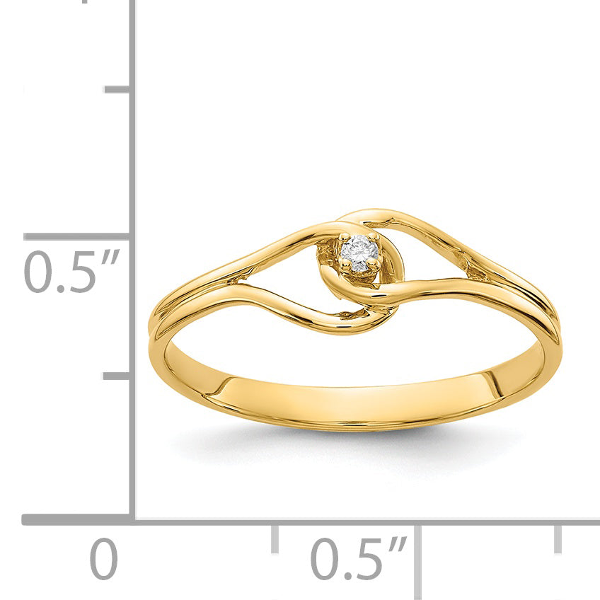 14k Polished A Diamond Fancy Ring X5268A