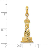 14k Cape Hatteras Lighthouse Pendant D1348