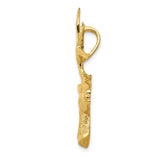 14k Laser Cut Deer Head Omega Slide LZ11