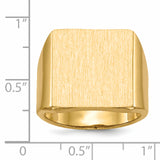 14k 16.5x17.5mm Open Back Mens Signet Ring RS367