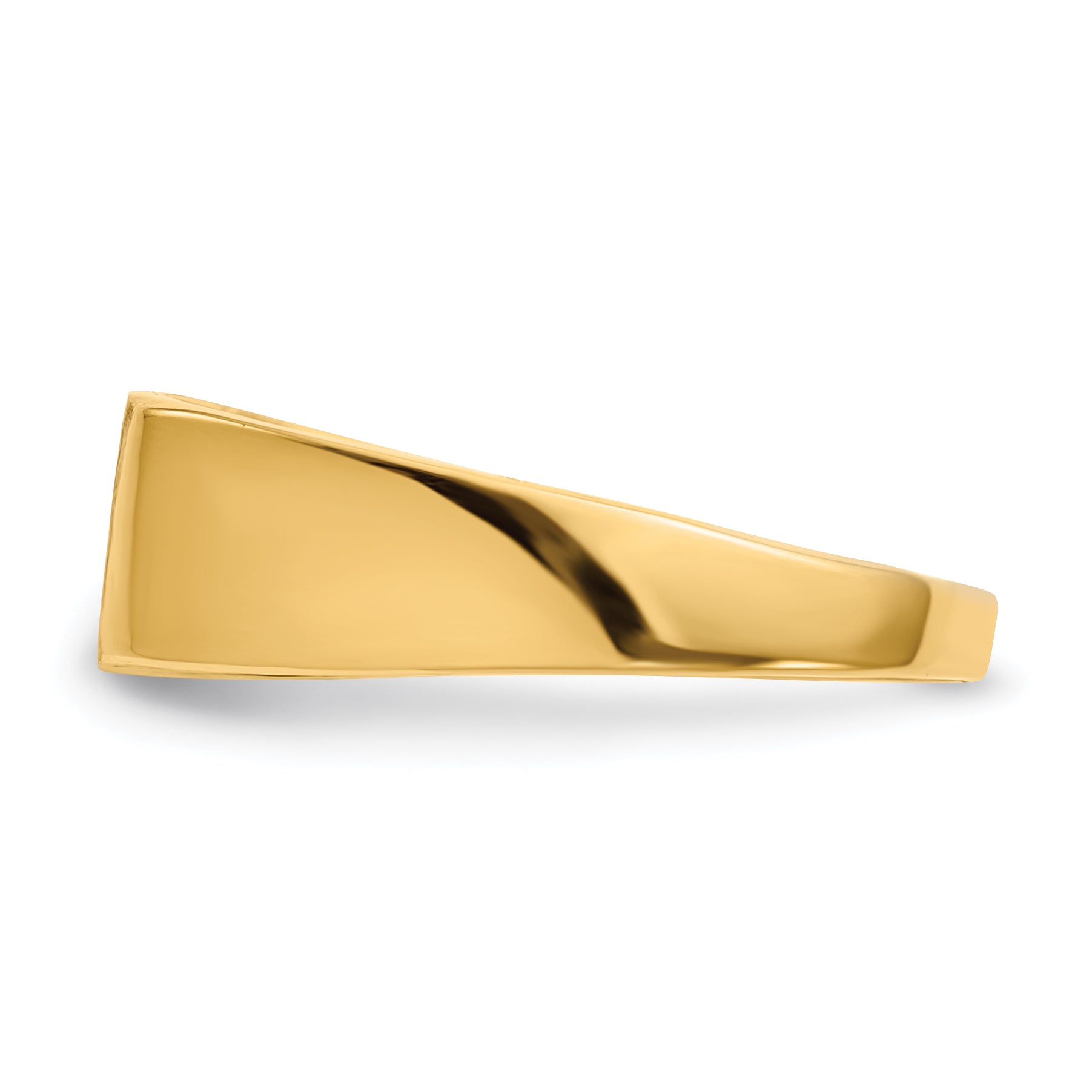 14k 12.5x6.5mm Closed Back Signet Ring RS402