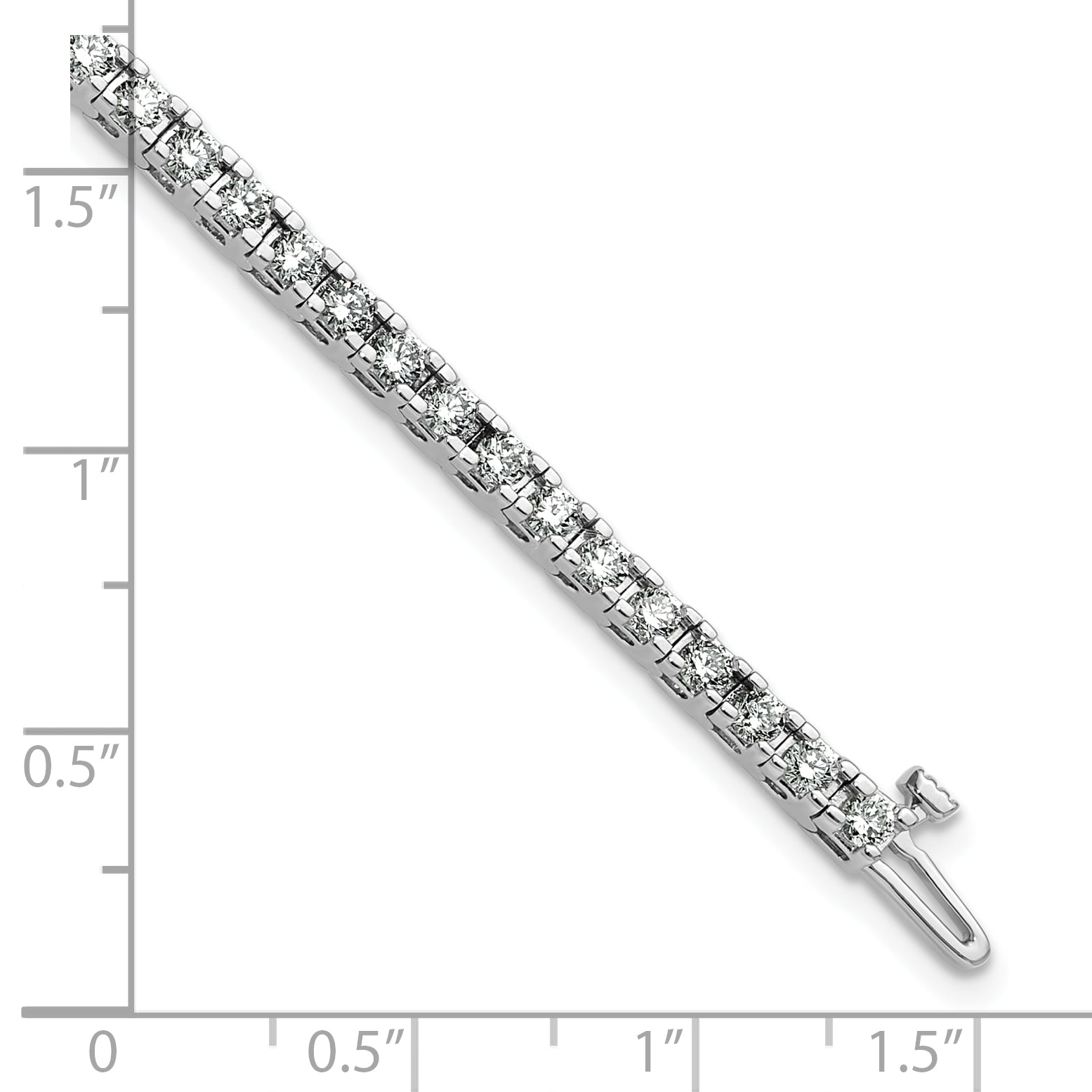 14k White Gold Complete 2.86 carat Round VS Diamond 4-prong 7 inch Tennis Bracelet X732WVS