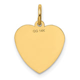 14K SPECIAL SISTER 12mm Engravable Heart Charm XAC642