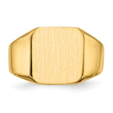 14k 12.5x13.0mm Open Back Mens Signet Ring RS336