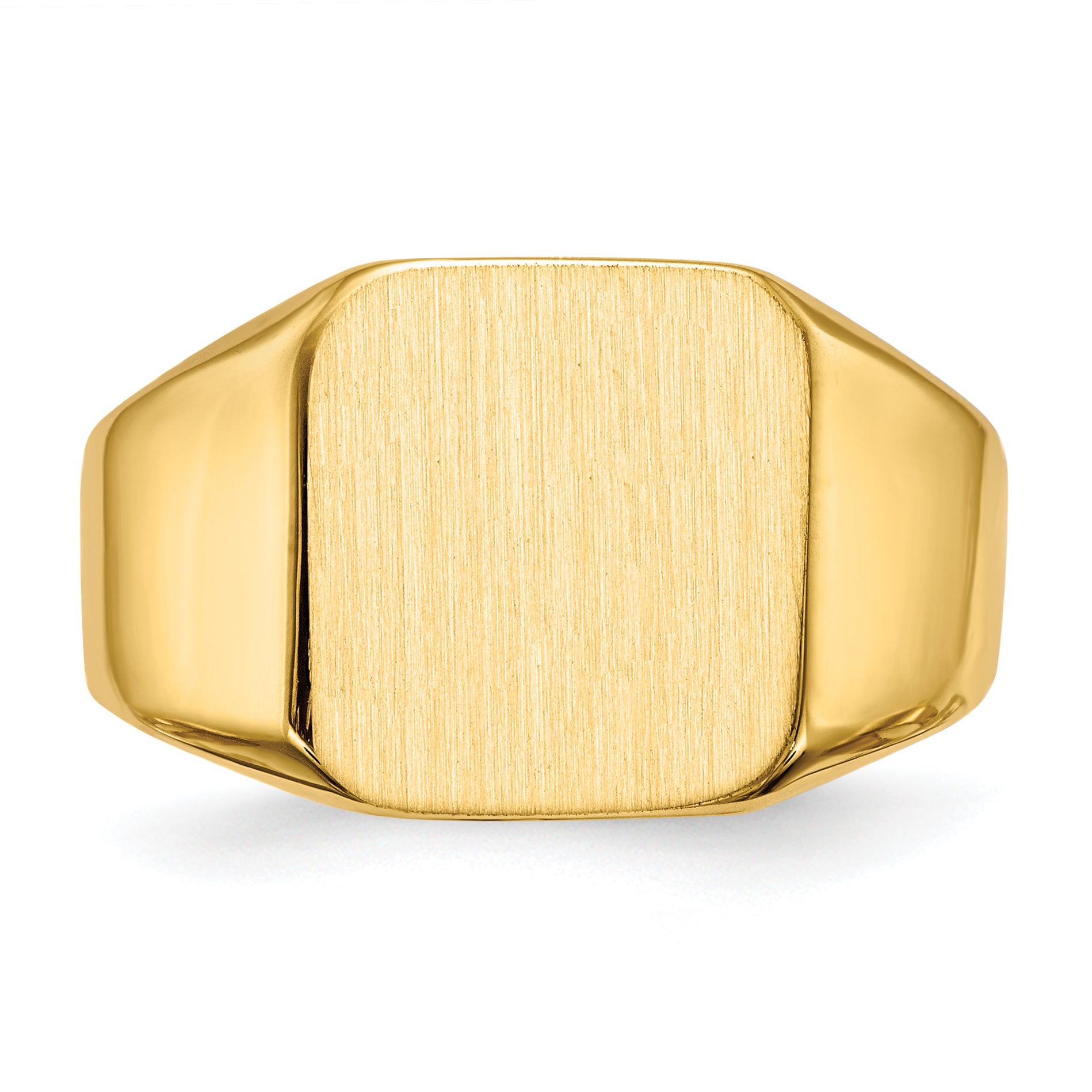 14k 12.5x13.0mm Open Back Mens Signet Ring RS336