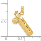 14k Polished Golf Bag Charm K4963