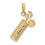 14k Polished Golf Bag Charm K4963