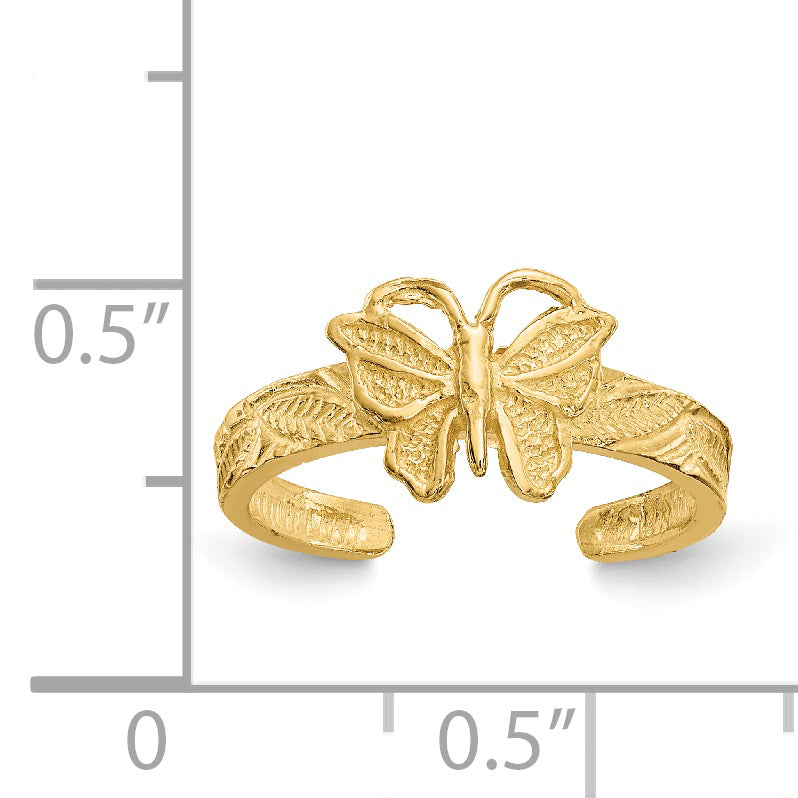 14K Butterfly Toe Ring K3830