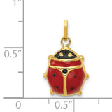 14k Red and Black Enameled Ladybug Charm XCH214