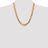 14K 26 inch 9.5mm Flat Beveled Curb with Lobster Clasp Chain FBU250