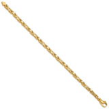 14K 20 inch 4.1mm Hand Polished Byzantine Link with Fancy Lobster Clasp Chain LK745