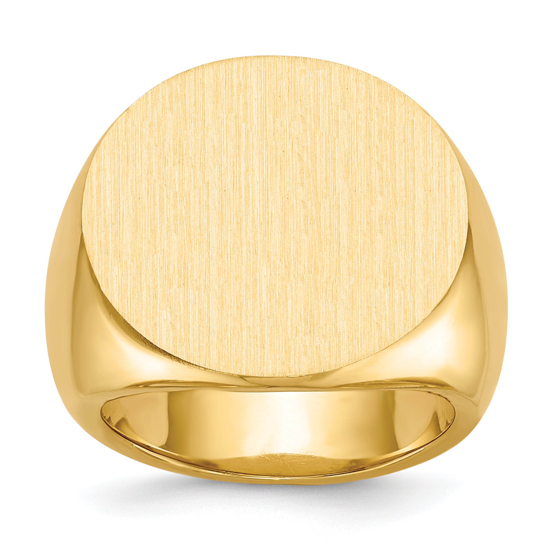14k 21.0x21.5mm Closed Back Mens Signet Ring RS283
