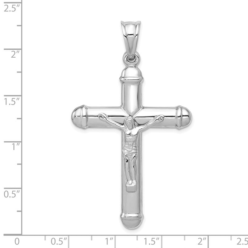 14K White Gold Crucifix Reversible to Cross Pendant D3240