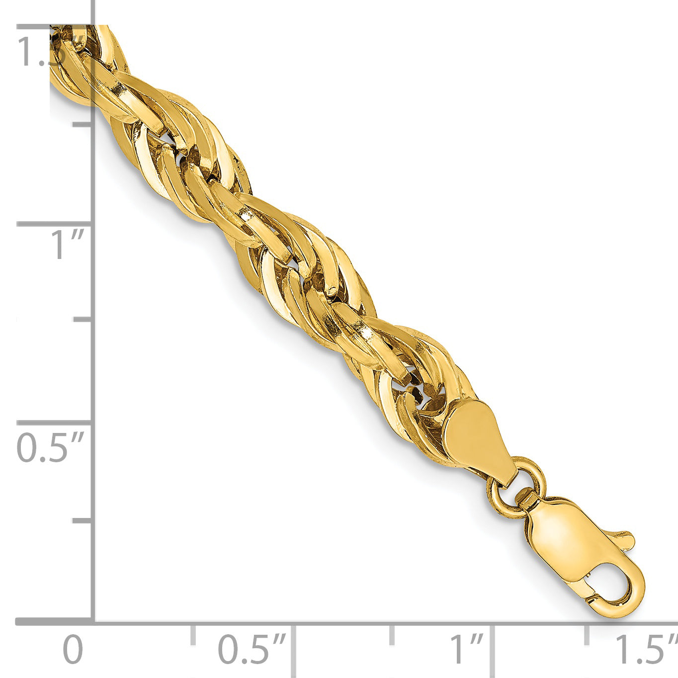14K 26 inch 5.4mm Semi Solid Rope with Lobster Clasp Chain BC170