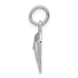 14k White Gold Dolphin in Heart Charm WCH109