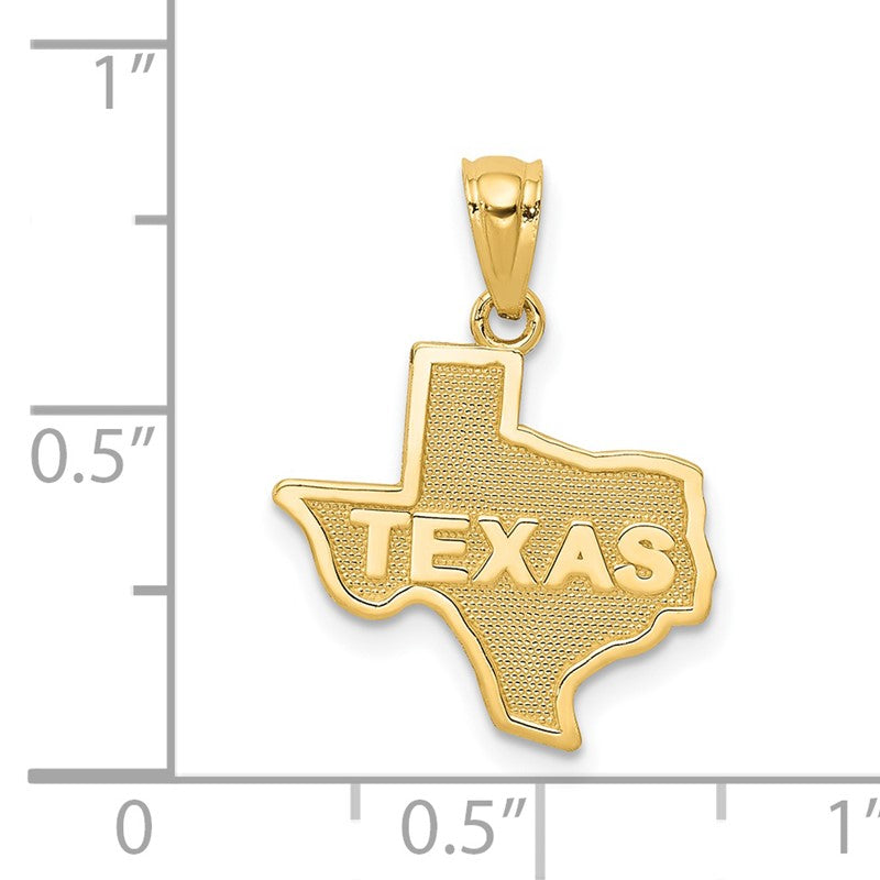 14k State of TEXAS Map Pendant C3070