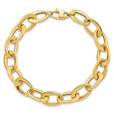 14k Polished 9.7mm Fancy Cable Link 8 inch Bracelet SF2375