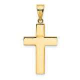 14k Hollow Cross Pendant K4996
