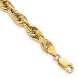 14K 18 inch 7mm Semi Solid Rope with Lobster Clasp Chain BC194