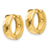 14k Textured Hinged Hoop Earrings TL574