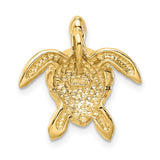 14k Polished Large Sea Turtle Chain Slide K6035